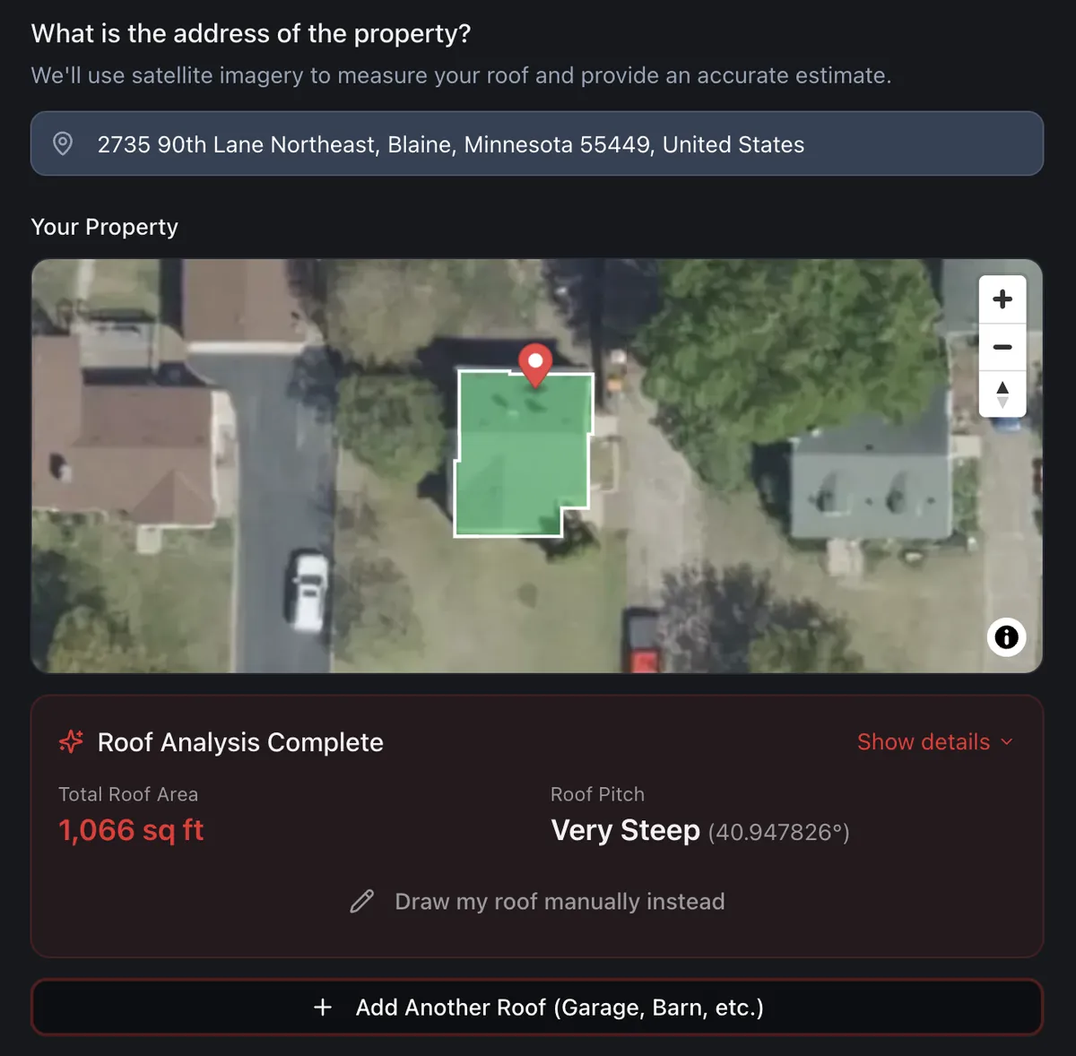 Property mapping and roof analysis